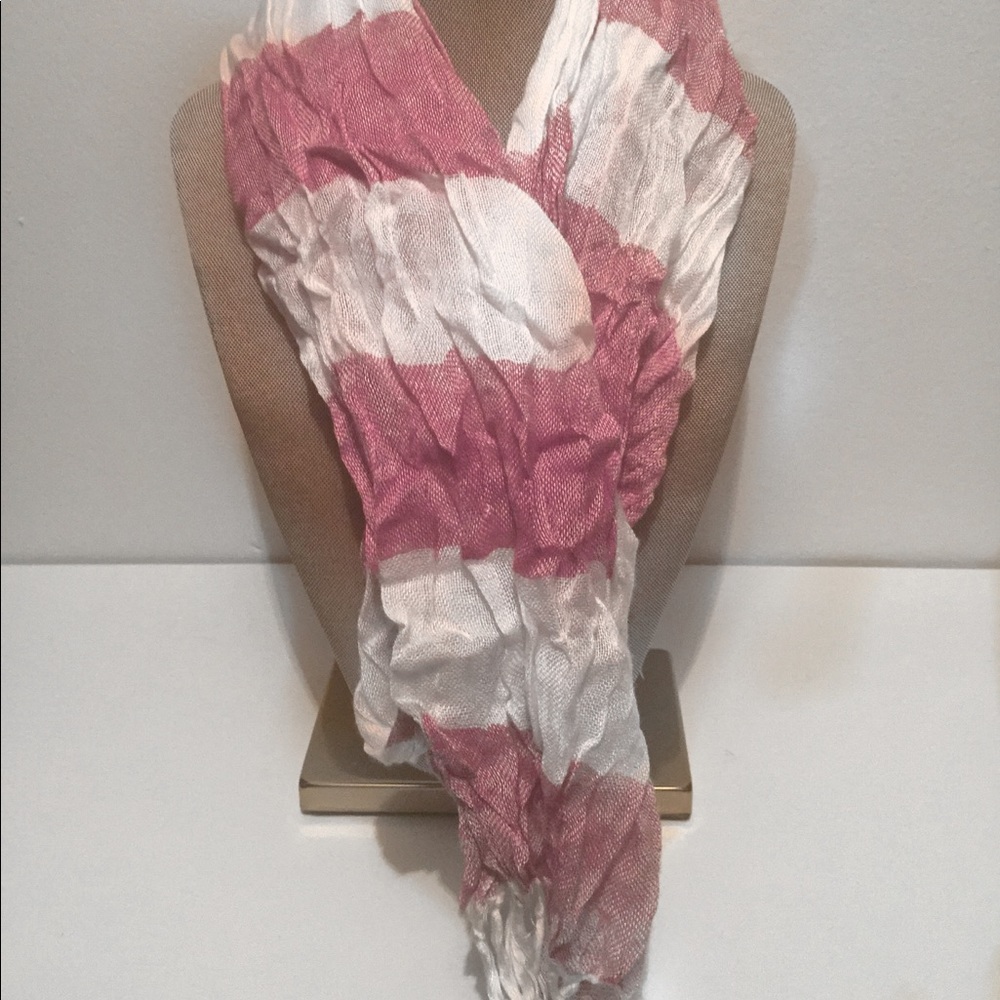Purple and White Striped Fashion Scarf